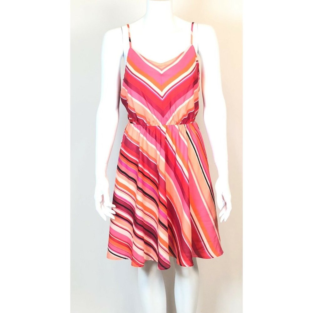 Lauren Conrad Bias Stripe Dress Sundress Malibu